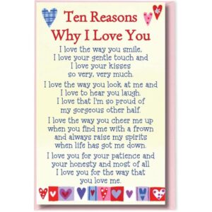 Heartwarmers 'Ten Reasons Why I Love You' Keepsake Card & Envelope