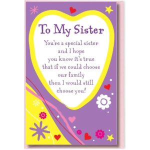 Heartwarmers 'To My Sister' Keepsake Card & Envelope