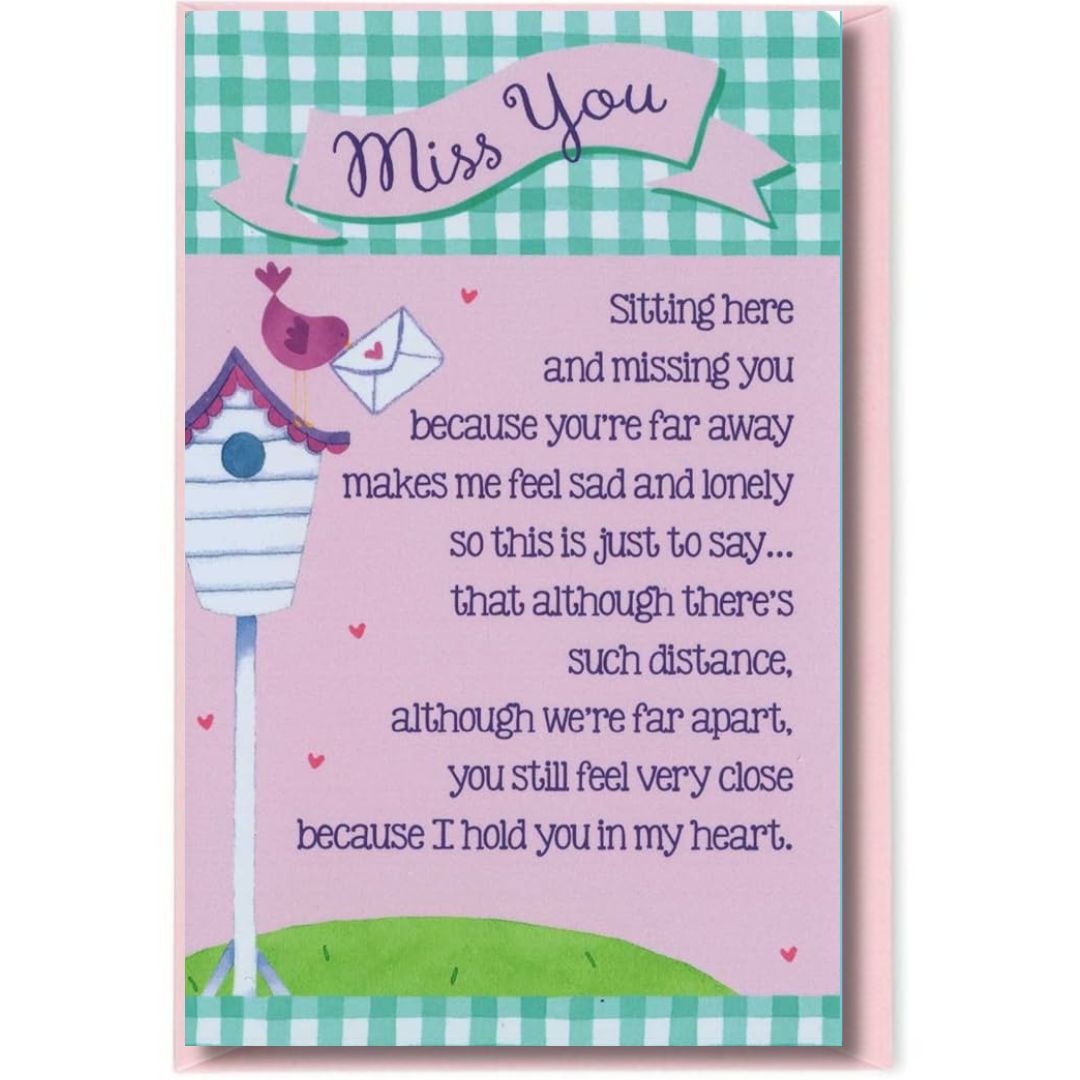 Heartwarmers 'Miss You' Keepsake Card & Envelope