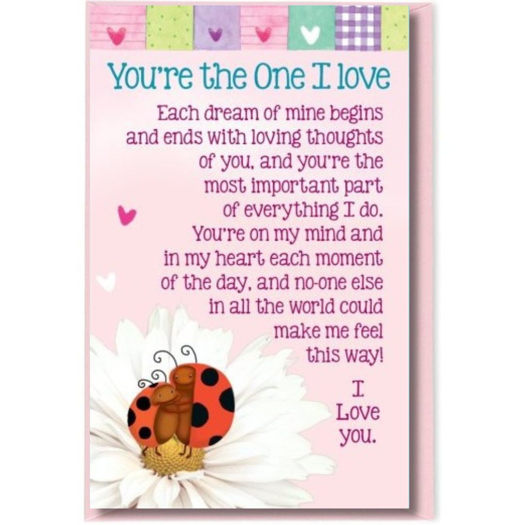 Heartwarmers 'You're The One I Love' Keepsake Card & Envelope