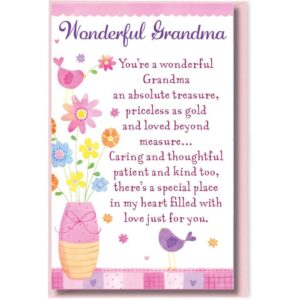 Heartwarmers 'Wonderful Grandma' Keepsake Card & Envelope