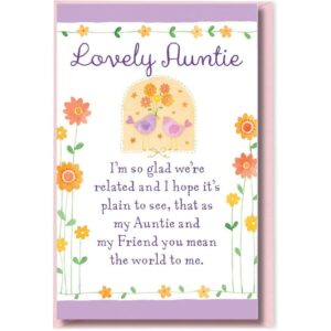 Heartwarmers 'Lovely Auntie' Keepsake Card & Envelope