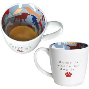 Inside Out Ceramic Mug with Gift Box - Home is Where My Dog Is!