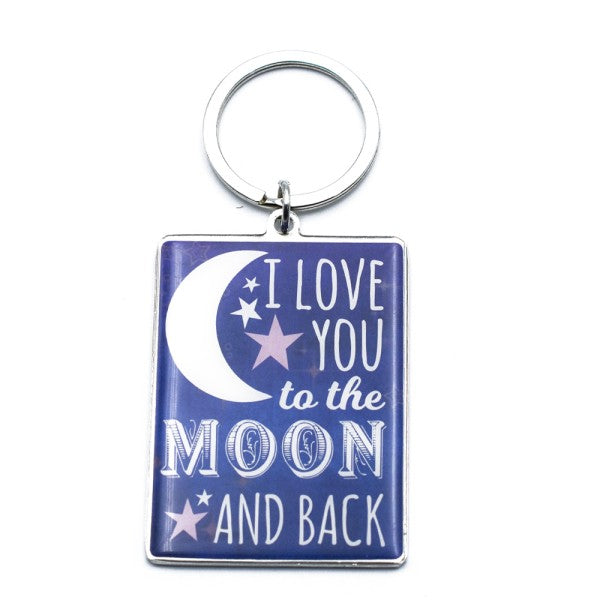 Metal Keyring 6 x 4.5cm - I Love You