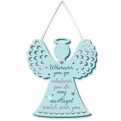 More Than Words Mirror Plaque 14 x 12cm - May An Angel Watch Over You