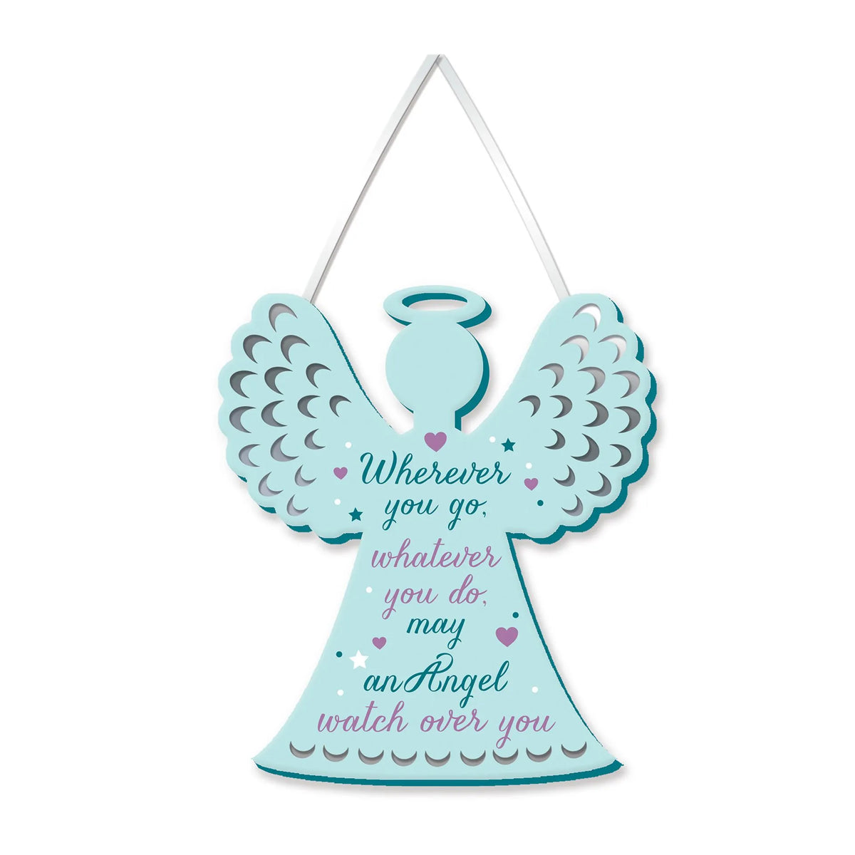 More Than Words Mirror Plaque 14 x 12cm - May An Angel Watch Over You