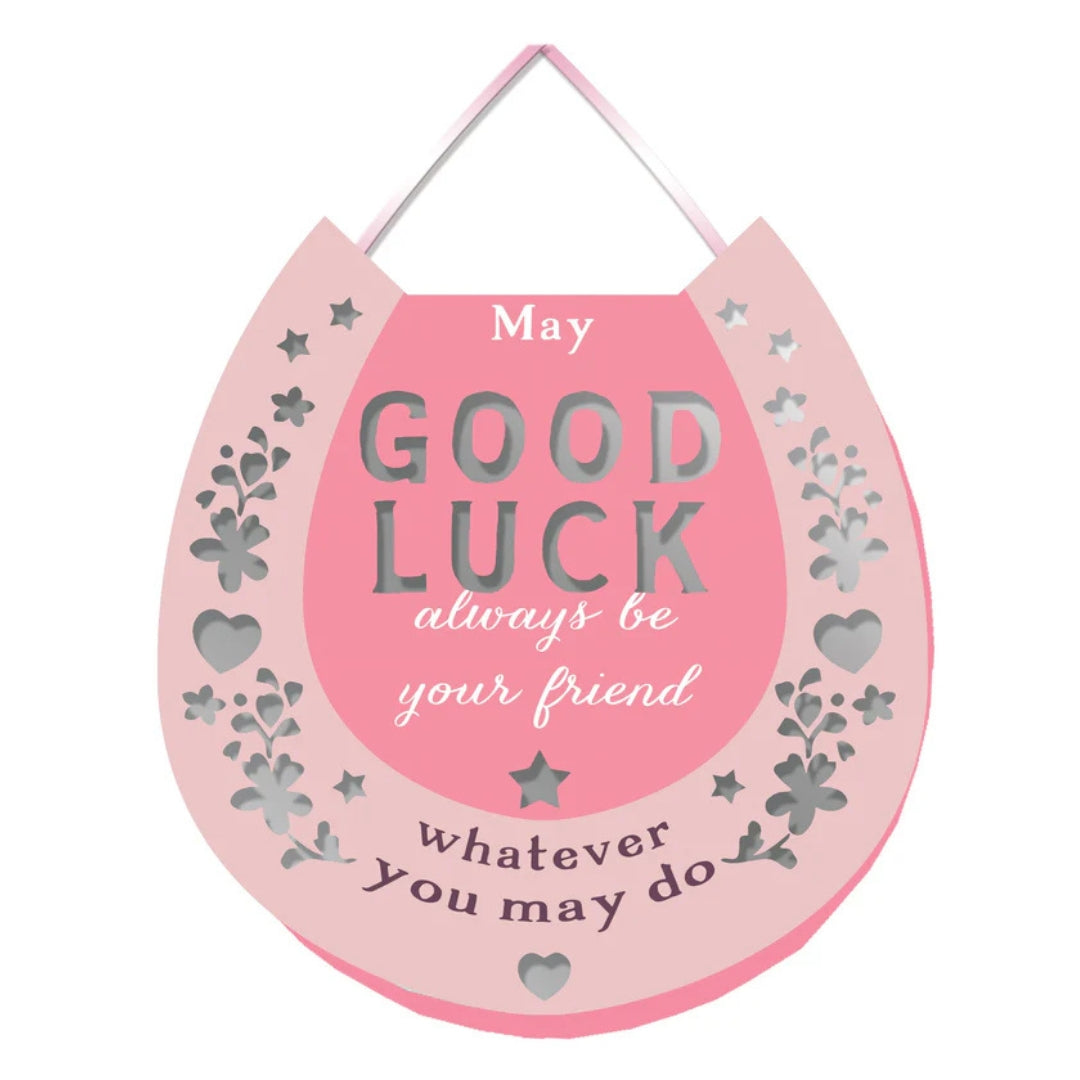 More Than Words Mirror Plaque 10.5 x 11cm - Good Luck