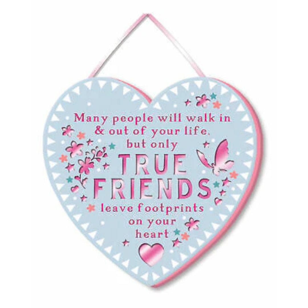 More Than Words Mirror Plaque 11 x 12cm - True Friends