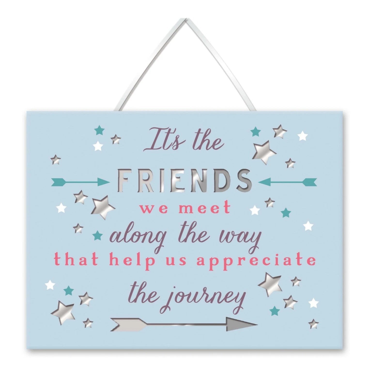 More Than Words Mirror Plaque 12 x 9cm - It's The Friends We Meet