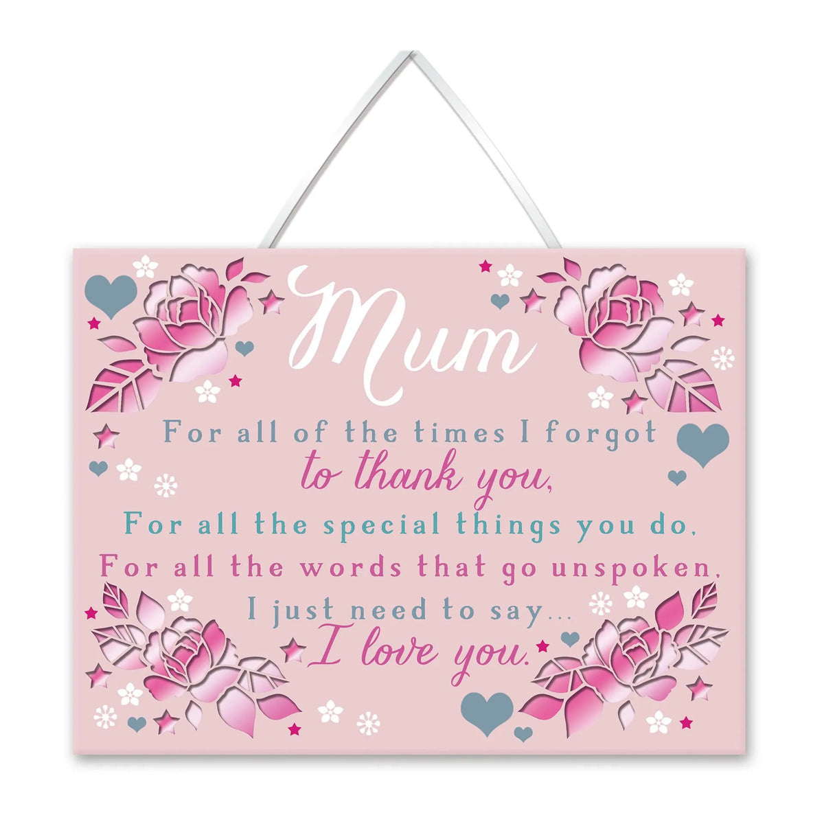 More Than Words Mirror Plaque 9 x 12cm - Mum