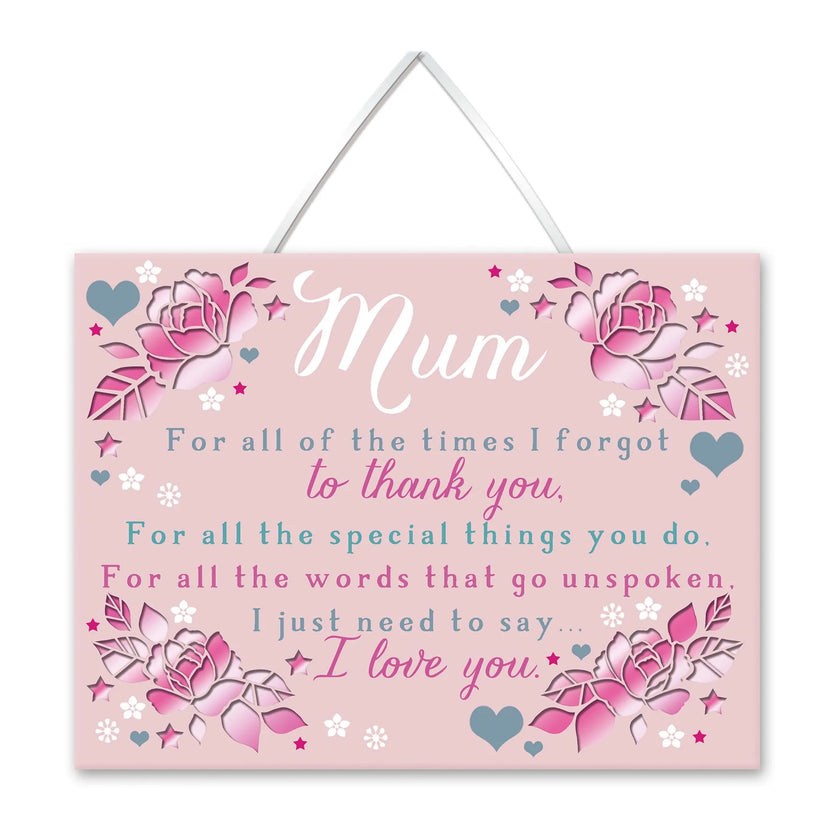 More Than Words Mirror Plaque 9 x 12cm - Mum