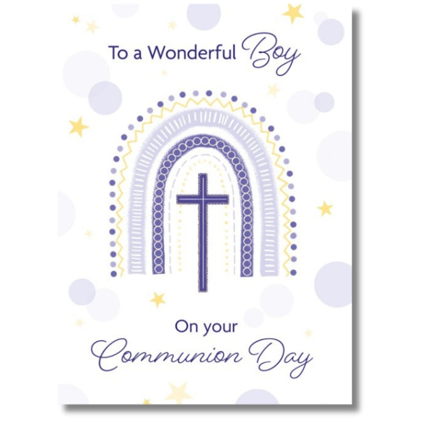 Noel Tatt To A Wonderful Boy On Your Communion Day - Greeting Card