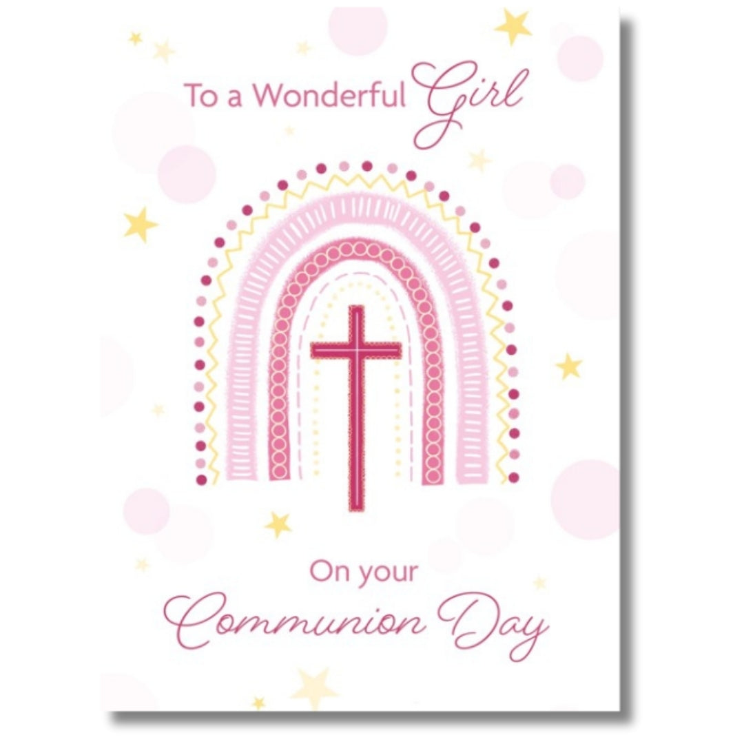 Noel Tatt To A Wonderful Girl On Your Communion Day - Greeting Card