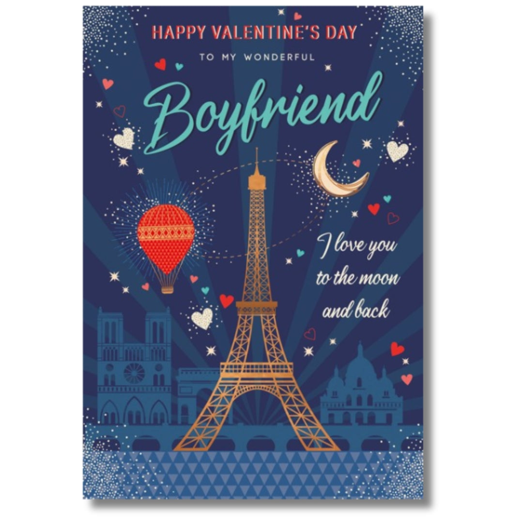 Noel Tatt Happy Valentine's Day To My Wonderful Boyfriend - Greeting Card