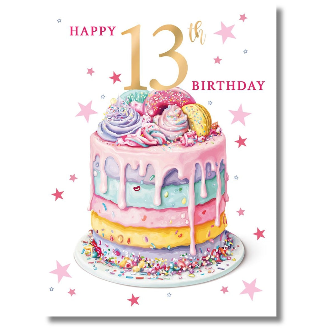 Noel Tatt Happy 13th Birthday - Greeting Card