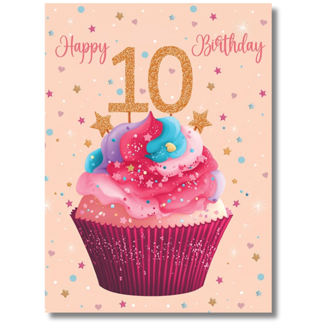 Noel Tatt Happy 10 Birthday - Greeting Card