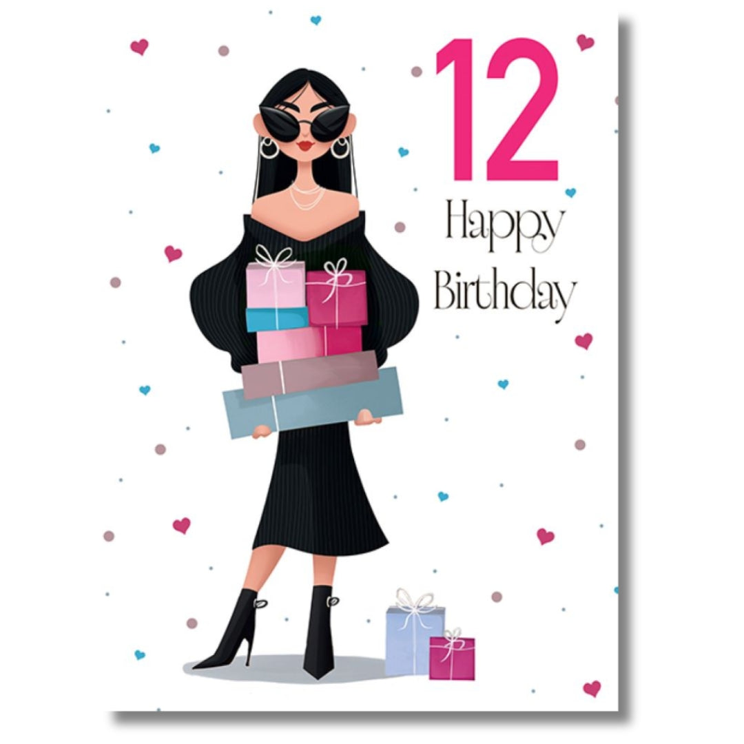 Noel Tatt 12 Happy Birthday - Greeting Card