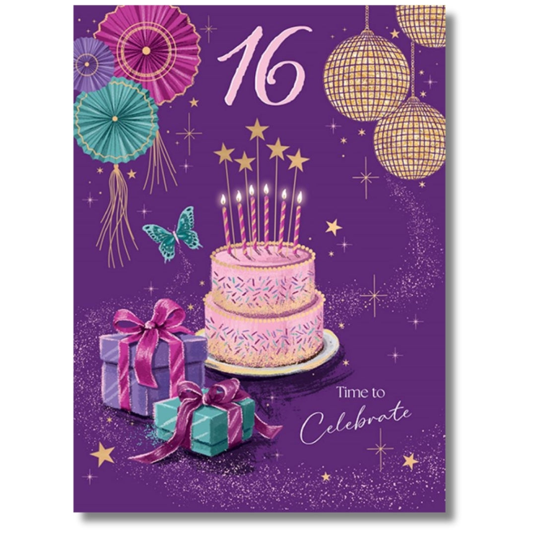 Noel Tatt 16 Time To Celebrate Birthday - Greeting Card