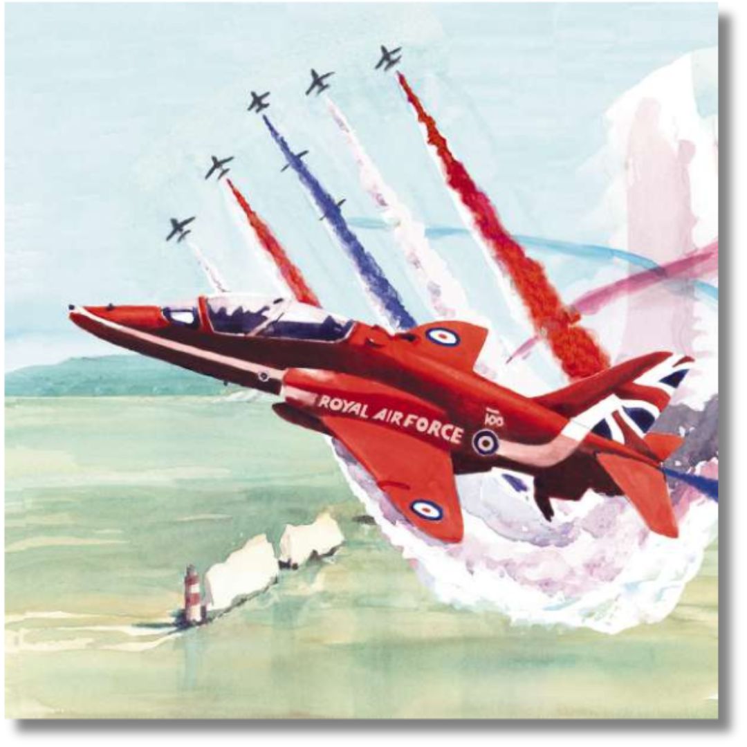 Noel Tatt Magnificent Red Arrows Blank - Greeting Card