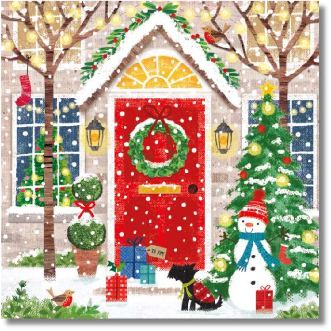 Noel Tatt Christmas Snowman A Box Of 12 Greeting Cards