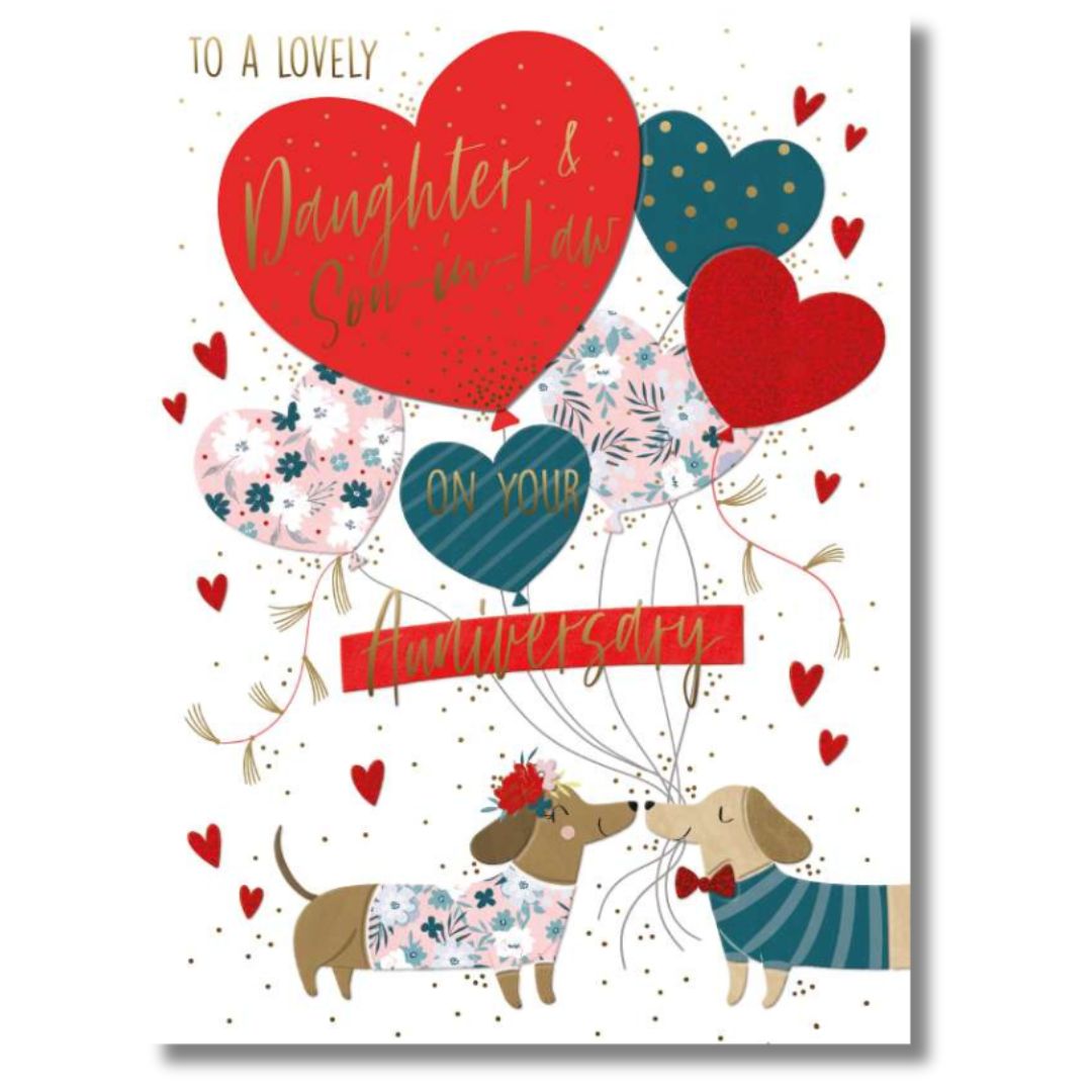 Noel Tatt To A Lovely Daughter & Son-In-Law On Your Anniversary - Greeting Card