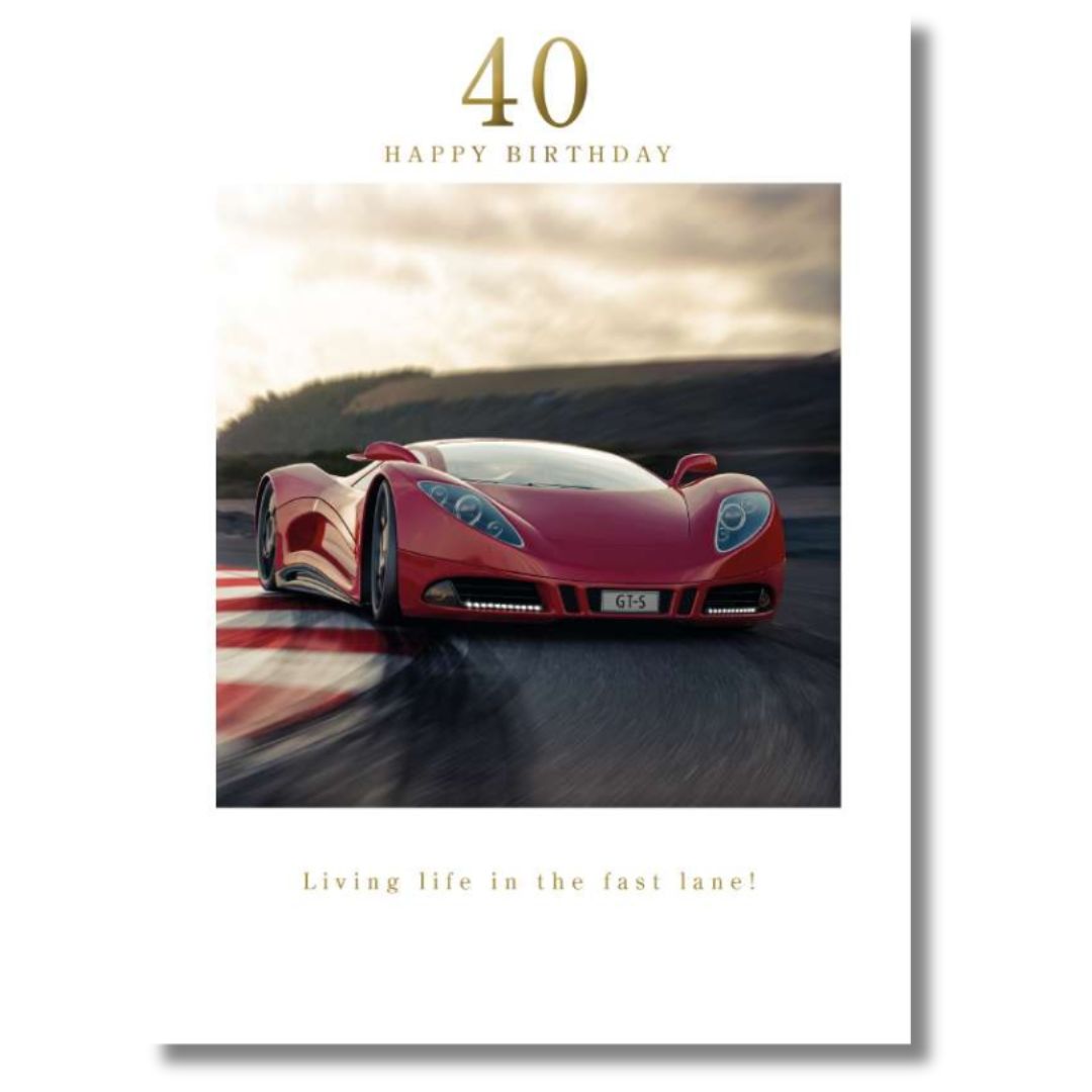 40th Happy Birthday Greeting Card