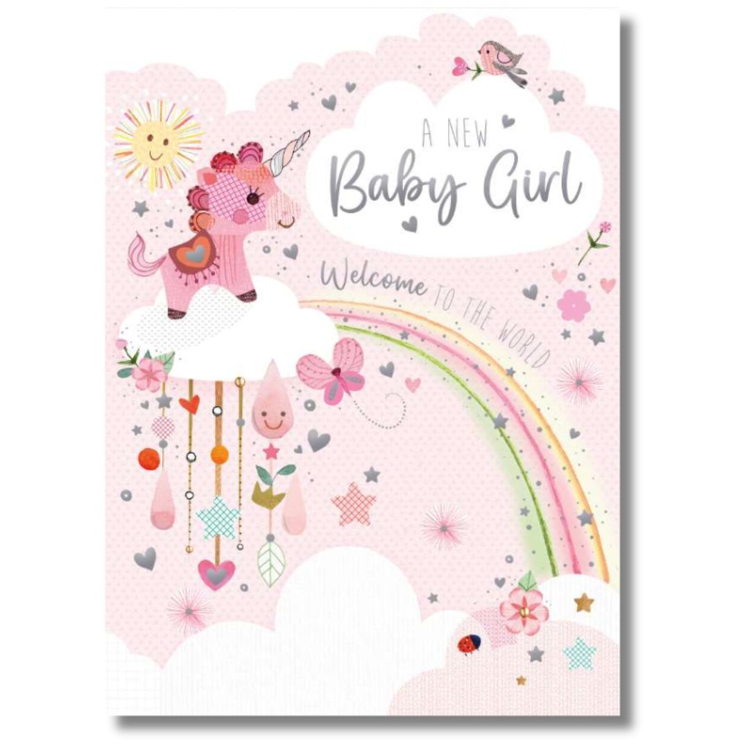 Noel Tatt A New Baby Girl Welcome To The World - Greeting Card