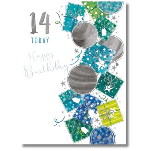 14th Birthday Card - Balloons