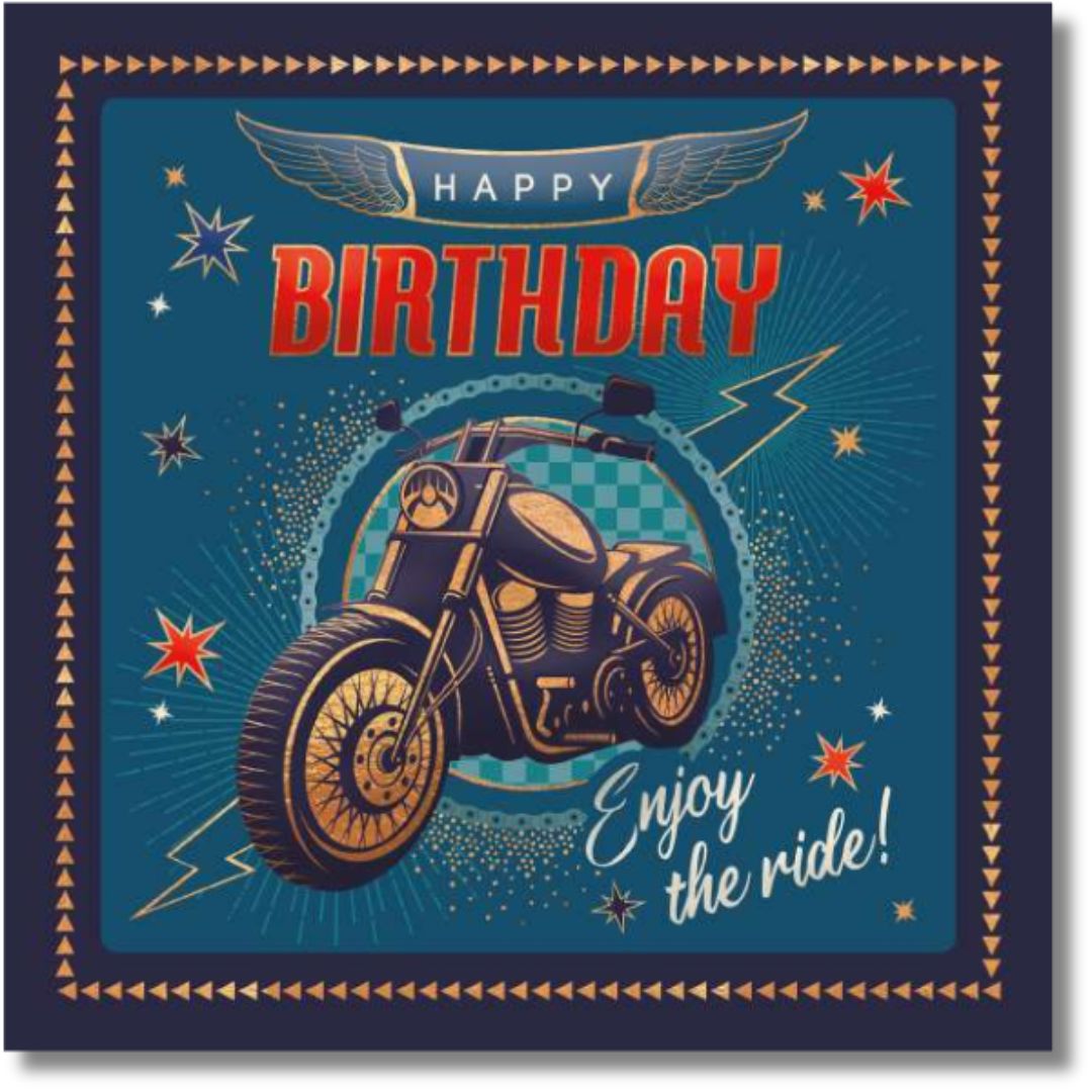 Noel Tatt Happy Birthday Enjoy The Ride - Greeting Card