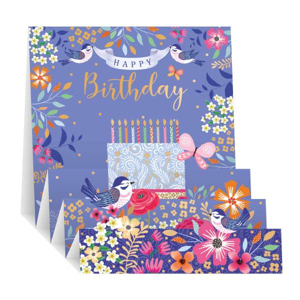 Noel Tatt Zig Zag Happy Birthday - Greeting Card