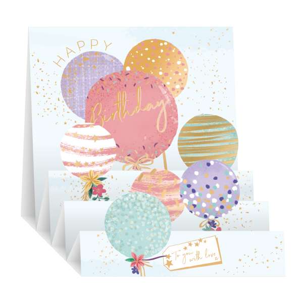 Noel Tatt Zig Zag Happy Birthday - Greeting Card