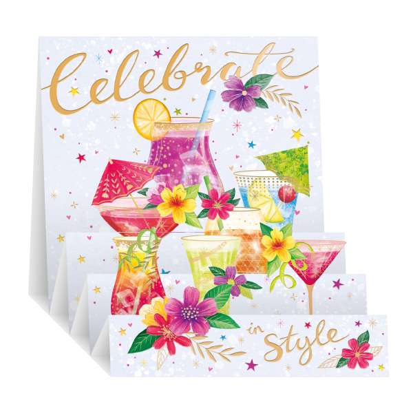 Noel Tatt Zig Zag Celebrate In Style - Greeting Card