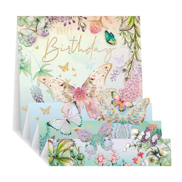 Noel Tatt Zig Zag Happy Birthday - Greeting Card