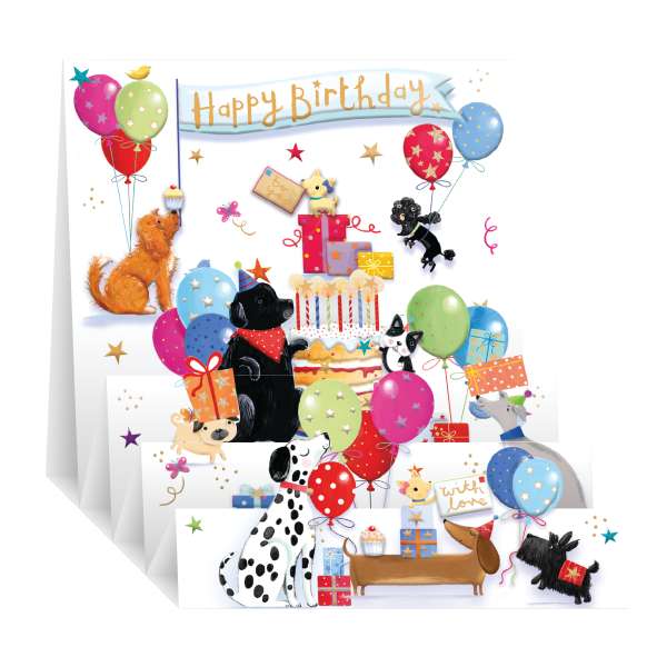 Noel Tatt Zig Zag Happy Birthday - Greeting Card