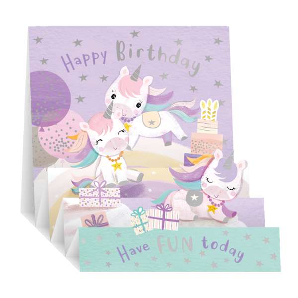 Noel Tatt Zig Zag Happy Birthday - Greeting Card