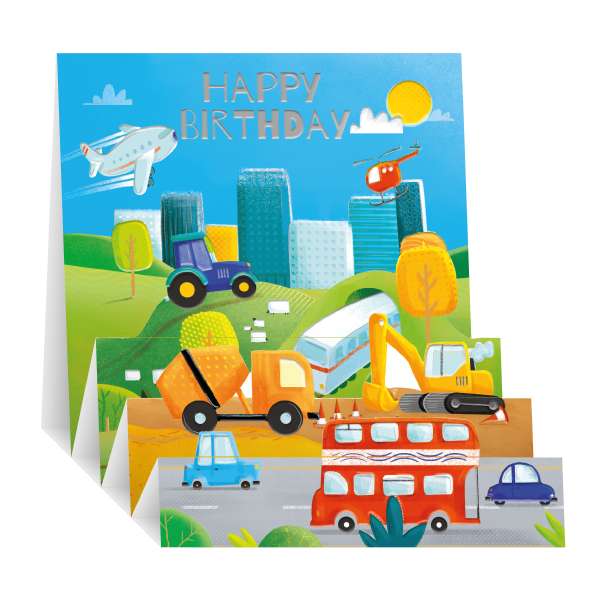 Noel Tatt Zig Zag Happy Birthday - Greeting Card