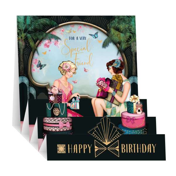 Noel Tatt Zig Zag For A Very Special Friend Happy Birthday - Greeting Card