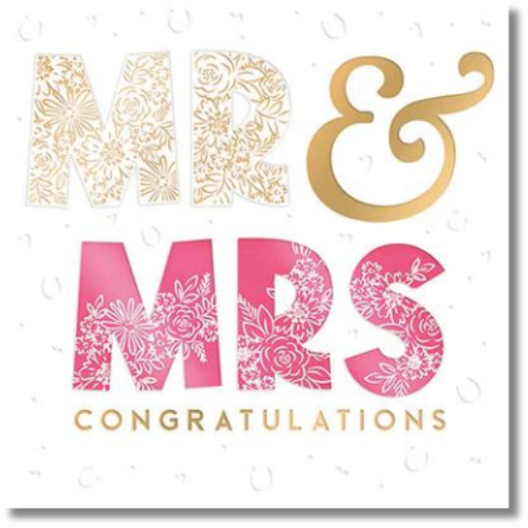 Noel Tatt Mr & Mrs Congratulations - Greeting Card