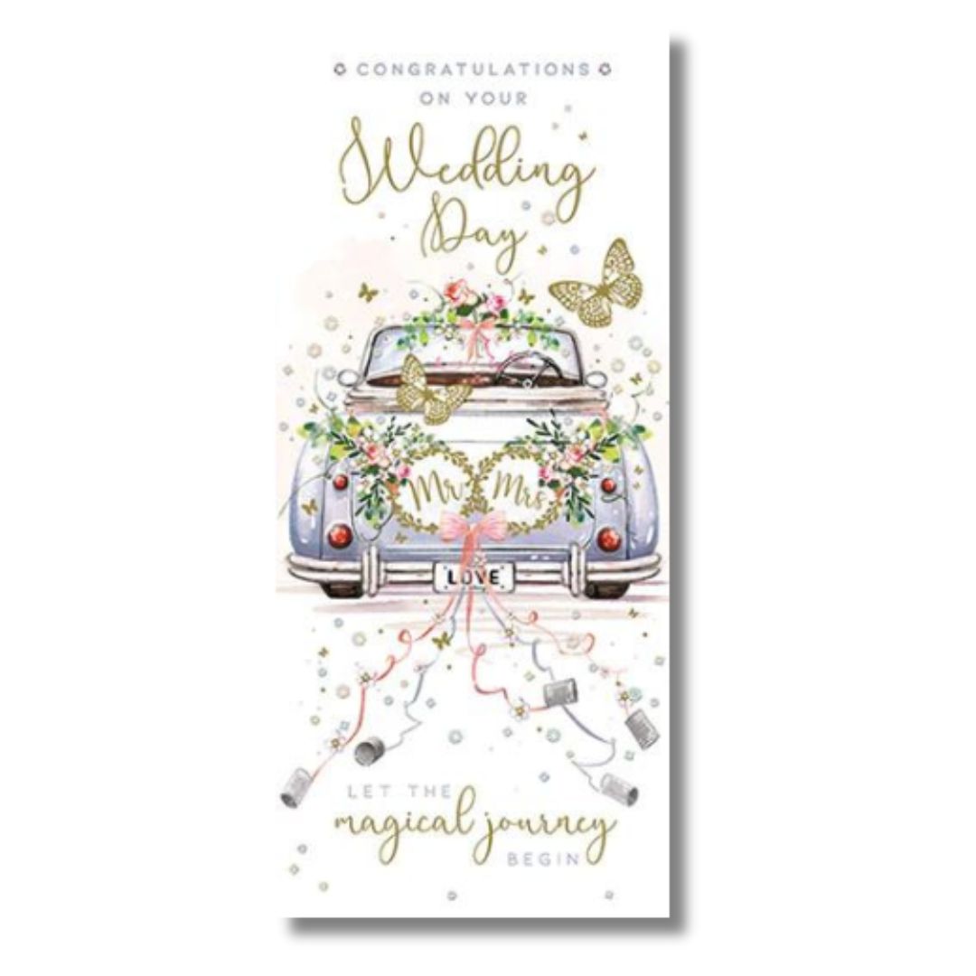 Noel Tatt Congratulations On Your Wedding Day - Greeting Card Money Wa