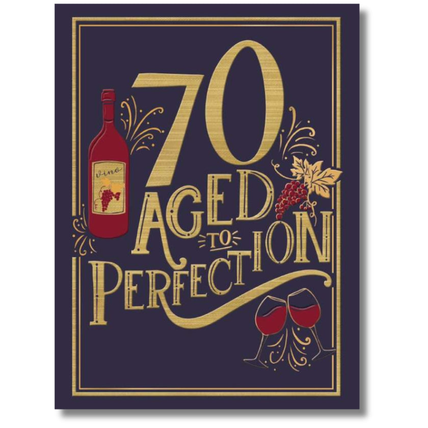 Noel Tatt 70 Aged To Perfection Birthday - Greeting Card