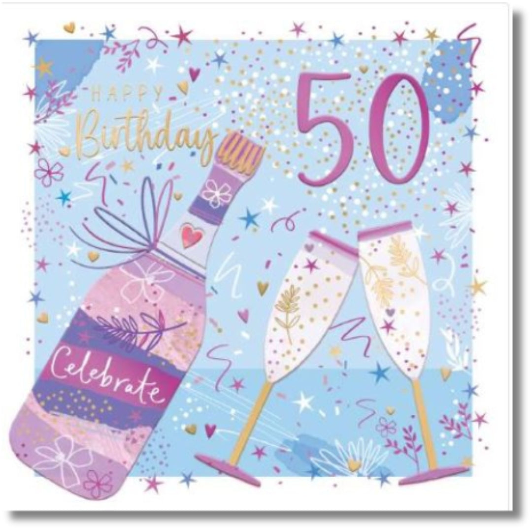 Noel Tatt Happy Birthday 50 - Greeting Card