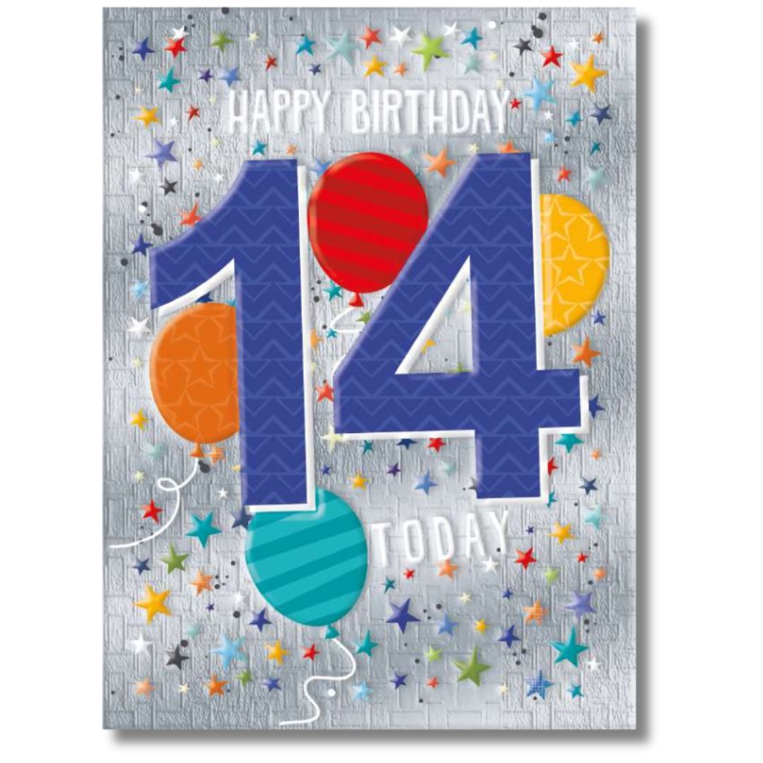 Noel Tatt Happy Birthday 14 Today - Greeting Card