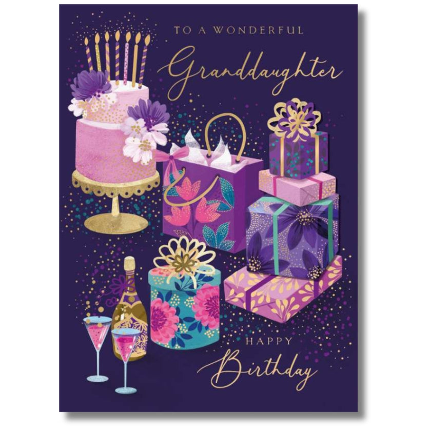 Noel Tatt To A Wonderful Granddaughter Happy Birthday - Greeting Card