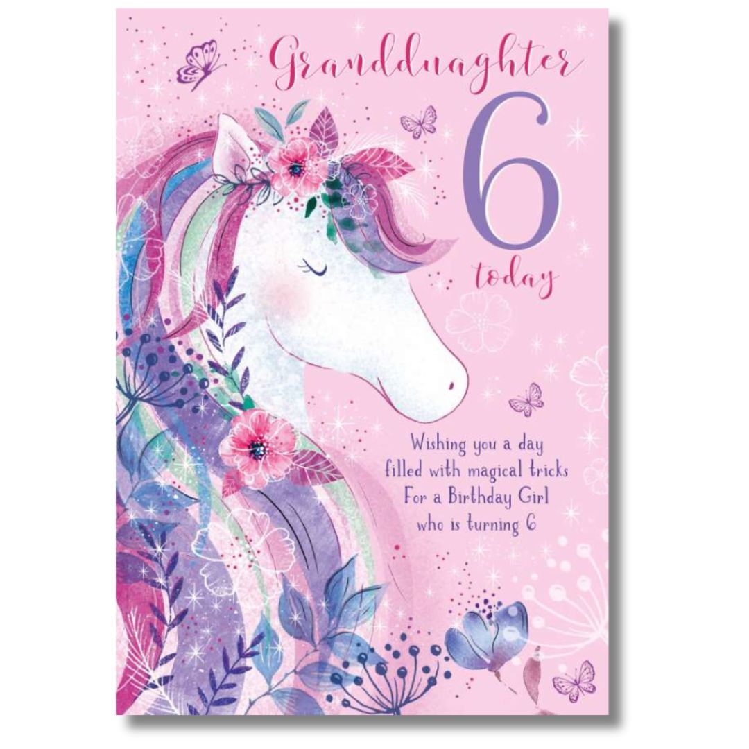 Noel Tatt Happy Birthday Granddaughter 6  Greeting Cards