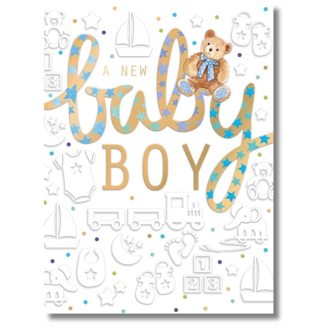 Noel Tatt A New Baby Boy - Greeting Card
