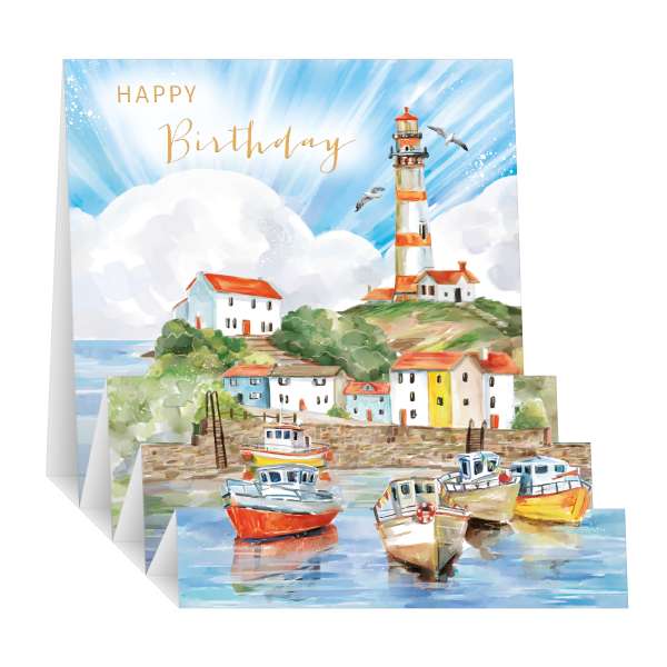 Noel Tatt Zig Zag Happy Birthday - Greeting Card