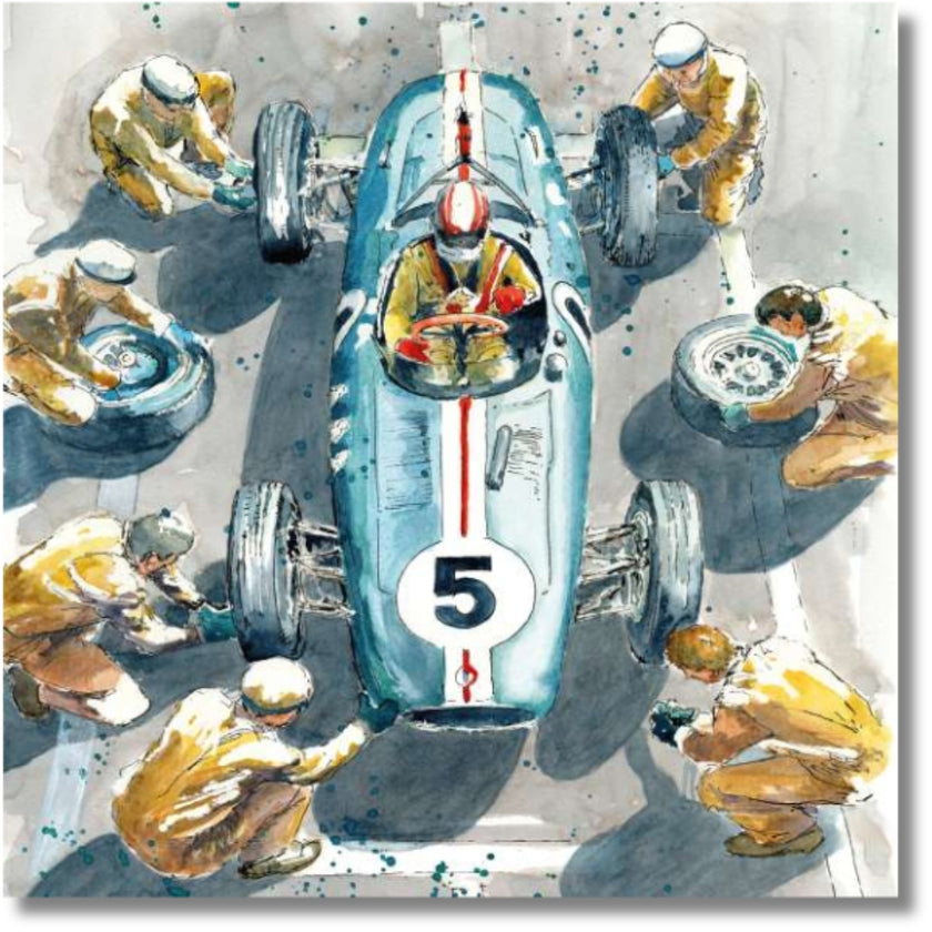 Noel Tatt Race - Blank Greeting Card