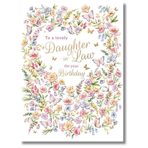 Noel Tatt To A Lovely Daughter-In-Law On Your Birthday - Greeting Card