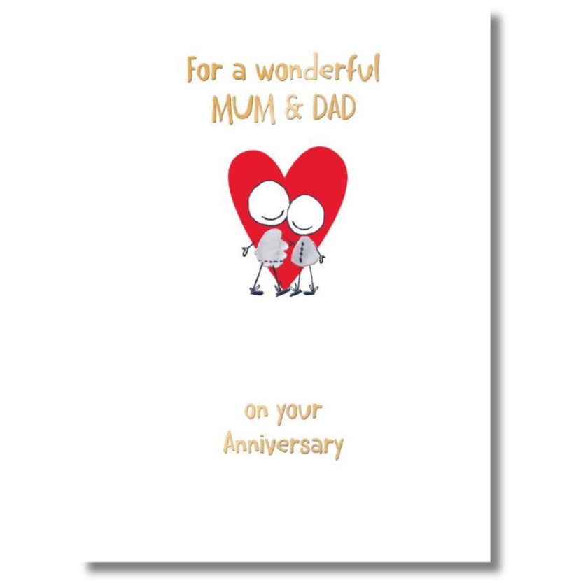Noel Tatt For A Wonderful Mum & Dad On Your Anniversary - Greeting Card