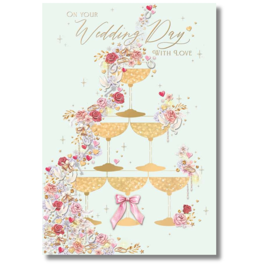 Noel Tatt On Your Wedding Day With Love - Greeting Card